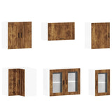 11 Piece Kitchen Cabinet Set "Porto" Smoked Oak Engineered Wood 3314936