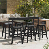 Garden Bar Set 6 pcs Black HDPE 3335808