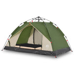 ZNTS Camping Tent Dome 3-Person Green Quick Release 4004193