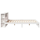 Bookcase Bed without Mattress White 140x190cm Solid Wood Pine 3322356