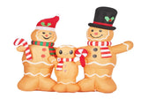 1.9M Lighted Christmas Inflatable Decoration, Inflatable Gingerbread Man Family, Funny Blow Up Yard 95662281