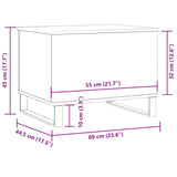 ZNTS Coffee Table Artisan Oak 60x44.5x45 cm Engineered Wood 857441