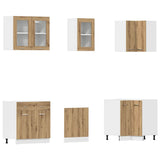 11 Piece Kitchen Cabinet Set Lyon" Artisan Oak Engineered Wood 3328578