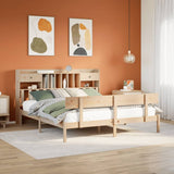 Bookcase Bed without Mattress 180x200 cm Super King Solid Wood Pine 3321840
