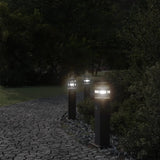 Outdoor Floor Lamps with Sensors 3pcs Black 50 cm Aluminium 4006400