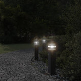 ZNTS Outdoor Floor Lamps with Sensors 3pcs Black 50 cm Aluminium 4006400