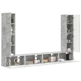 TV Cabinet Set 8 pcs Concrete Grey Engineered Wood 3409135