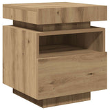 Bedside Cabinet with LED Lights Artisan Oak 40x39x48.5 cm 857660