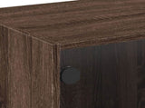 TV Cabinet with Glass Doors Brown Oak 102x37x42 cm 836377