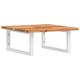 Basin Shelf Wall Mounted Steel and Solid Wood Acacia 3302768