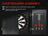 Bristle Dartboard with Cabinet, 6 Steel Tip Darts, Cabinet T3398P425032