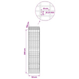 Gabion with 3.5 mm Wire and 5x10 cm Mesh 50x100x200 cm 3462955