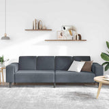 Living Room Couch Dark Grey 250 x 77 x 76 cm 3335092