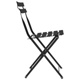 Garden Folding Chair 2 pcs Anthracite 42 x 46 x 82cm Metal 42002960