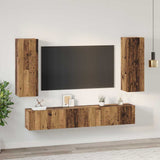 TV Cabinet Set Wall-mounted 5 pcs Old Wood Engineered Wood 3393450