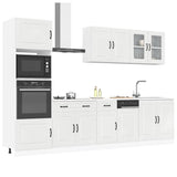 7 Piece Kitchen Cabinet Set Kalmar High Gloss White Engineered Wood 3314733
