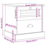 Bedside Cabinet VIGO 42x35x42 cm Solid Wood Pine 353157
