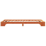 Bed Frame Wax Brown 90 x 190 cm Solid Pine Wood 872886