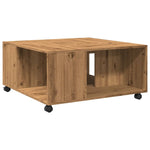 ZNTS Coffee Table Artisian Oak 80x80x40 cm Engineered Wood 853181