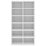 Shoe Rack White 54x34x100.5 cm Engineered Wood 800396