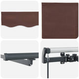 Manual Retractable Awning with LEDs Brown 400x300 cm 3310209