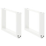 ZNTS Coffee Table Legs U-Shaped 2 pcs White 50x cm Steel 4013137