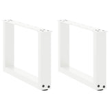 ZNTS Coffee Table Legs U-Shaped 2 pcs White 50x cm Steel 4013137