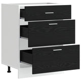 Kitchen Base Cabinet with Drawer Black Oak 60 x 46 x 81.5 cm 876694