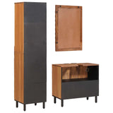 Bathroom Sets 3 pcs Acacia Brown Winish Solid Mango Wood 3310037