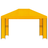 Gazebo 4 x 3 m Yellow Polyester and Steel 190 gsm 900380