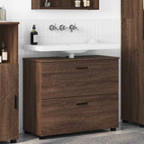 Bathroom Cabinet with Drawer Brown Oak 76.5 x 35 x 64 cm 883301