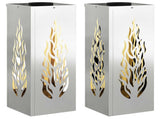 Solar LED Pathway Light 2 pcs Silver Galvanized Steel 879798