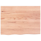 Bathroom Countertop Light Brown 80x60x2 cm Treated Solid Wood 3156122