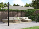 Pergola with Retractable Roof Cream 295x292x230 cm 360114