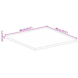 Table Top 80x80x2.5 cm Square Solid Wood Mango 371480