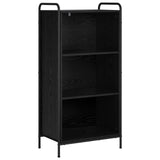 Book Cabinet 55.5 x 33 x 111 cm Engineered Wood Black Oak 8013908