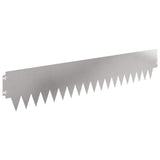 Lawn Edging 30 pcs 103 x 20 cm metal Silver 8008280