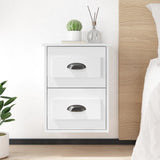 Wall-mounted Bedside Cabinet High Gloss White 41.5x36x53cm 816396