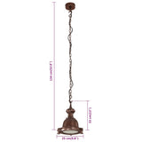 Pendant Lighting 25x25x134 cm Aluminium 357846