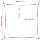 Sunshade Sail 160 g/m Brown 3.6x3.6 m HDPE 311770