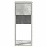 Computer Tower Stand with Drawer Concrete Grey 30x44x74 cm 858734