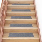 Stair Mats Self-adhesive 15 pcs 76x20 cm Light Grey Rectangular 326927