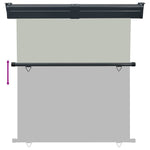 Balcony Side Awning 165x250 cm Grey 48434