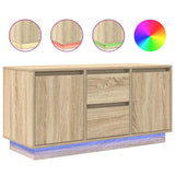 TV Cabinet with LED Lights Sonoma Oak 100x41x50 cm 861411