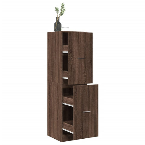 Apothecary Cabinet Brown Oak 40x41x144.5 cm Engineered Wood 3309642