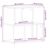 Bedside Cabinet 2 pcs Black Oak 50 x 30 x 51,5 cm 862620