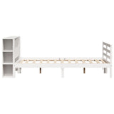 Bookcase Bed without Mattress White 140x190 cm Solid Wood Pine 3321849