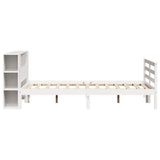 Bookcase Bed without Mattress White 160x200 cm Solid Wood Pine 3321857