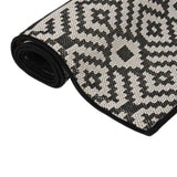 Outdoor Flatweave Rug 160x230 cm Black Stripes 340853