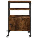 Printer Stand 3-Tier Smoked Oak 50x40x76 cm Engineered Wood 842293